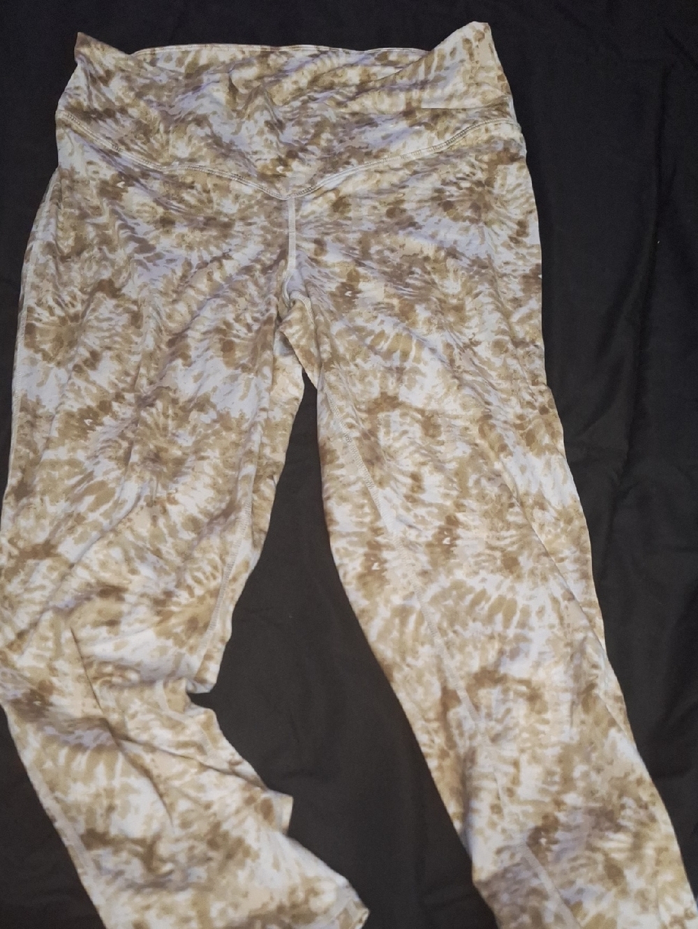 Jenni Tie-Dye Leggings in White and Brown